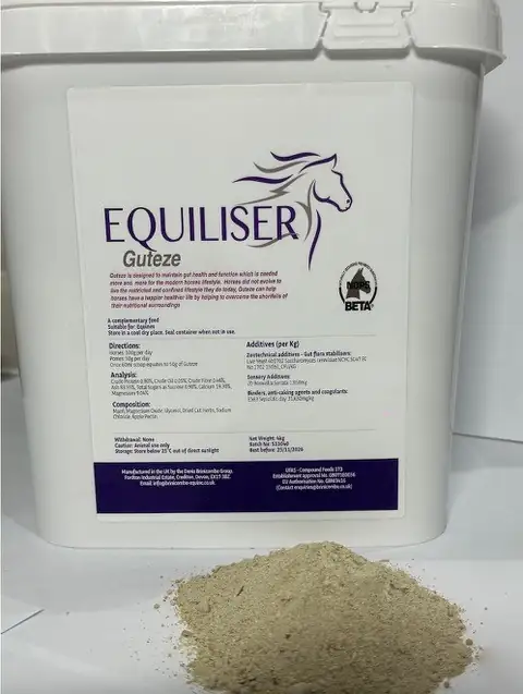 Equiliser Guteze 4 kg tub of digestive support supplement for horses